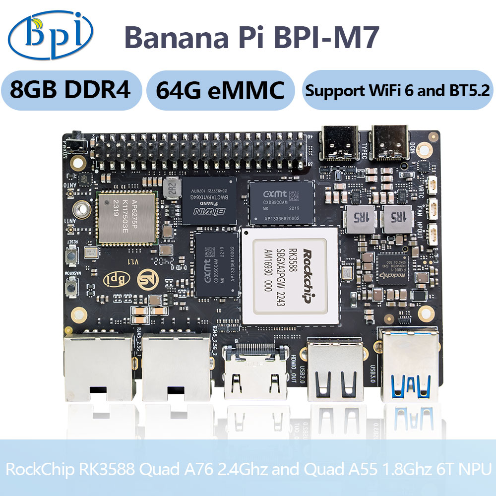 Banana Pi Bpi M7 Rk3588 - Banana Pi BPI-M7 Rockchip RK3588 Dört